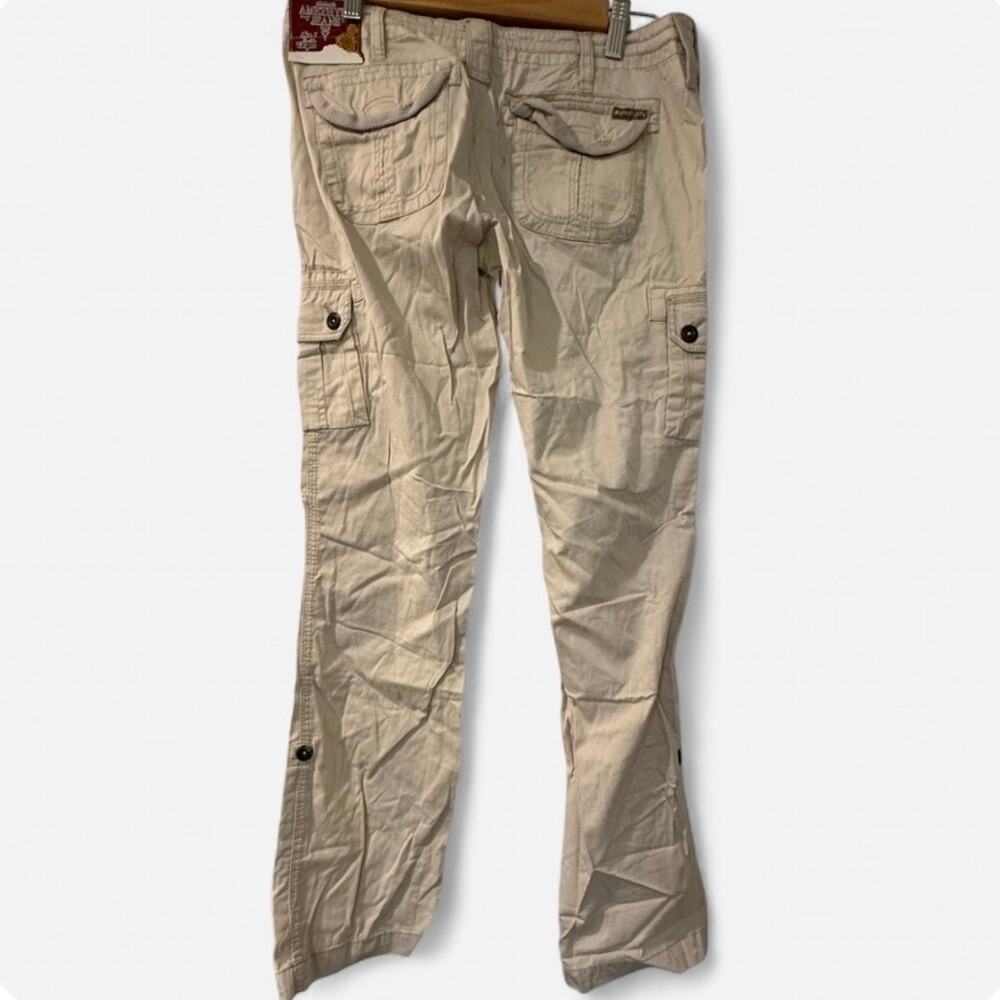 Amethyst Y2K NWT Deadstock Khaki Low Rise Cargo Bootcut Capri Pants - Picture 7 of 14